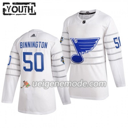 Kinder St. Louis Blues Trikot Jordan Binnington 50 Weiß Adidas 2020 NHL All-Star Authentic